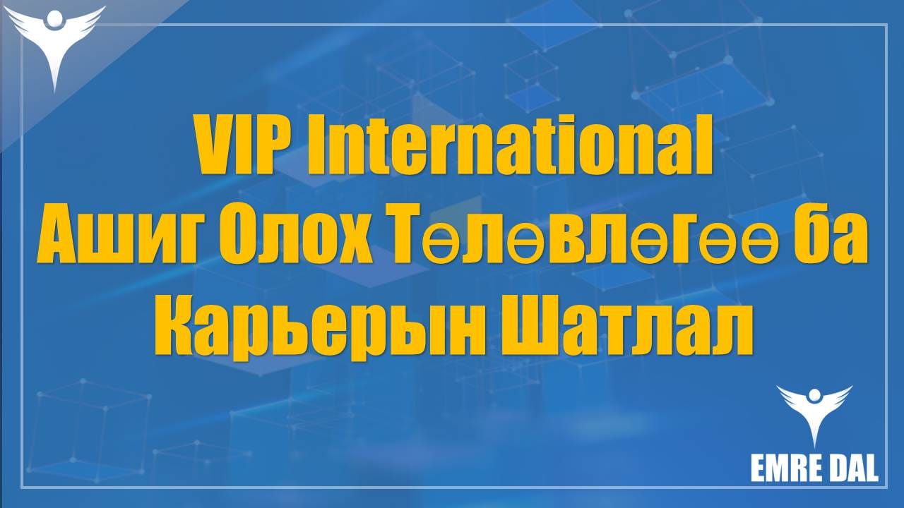 VIP International Ашиг Олох Төлөвлөгөө ба Карьерын Шатлал