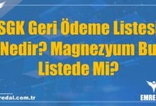 SGK Geri Ödeme Listesi Nedir? Magnezyum Bu Listede Mi?